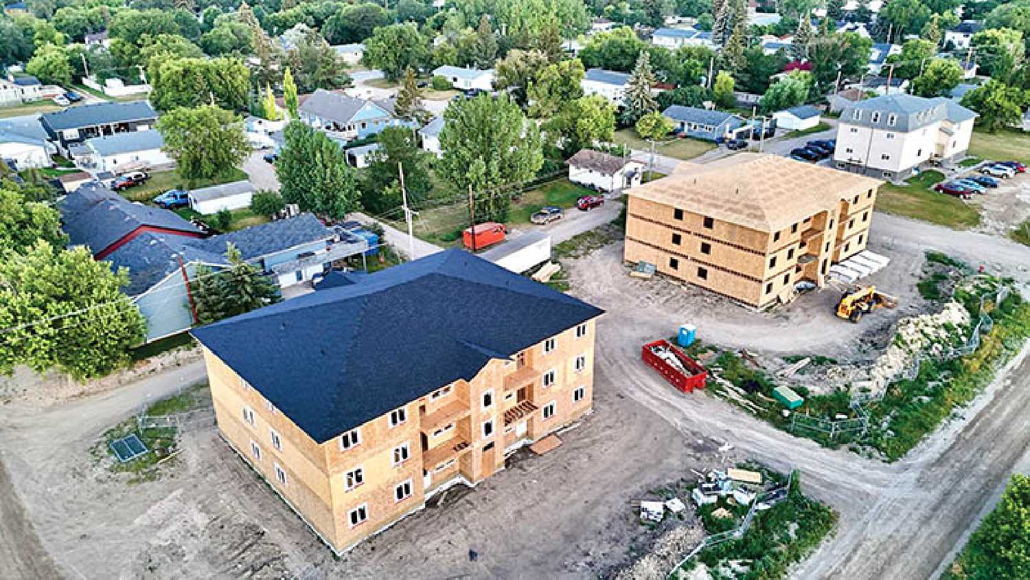 A new residential housing incentive plan is in place in Moosomin to encourage development of more housing units. Keller Developments is currently building two 12-unit apartment buildings on South Front Street.